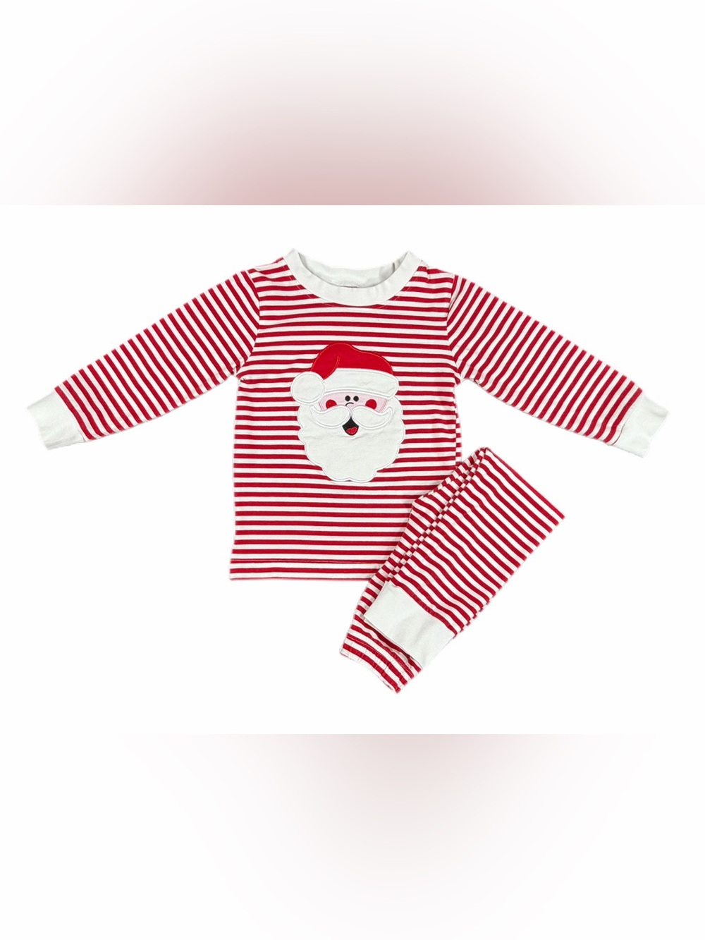 SOUTHERN SMOCKED CO Santa Appliqué Christmas Pajama Set - 24M
